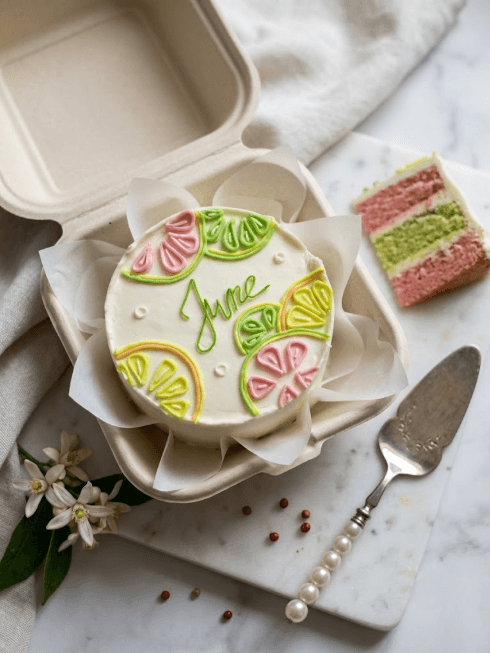Bright Slice Bento Cake