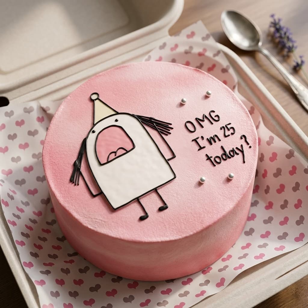Doodle Birthday Bento Cake