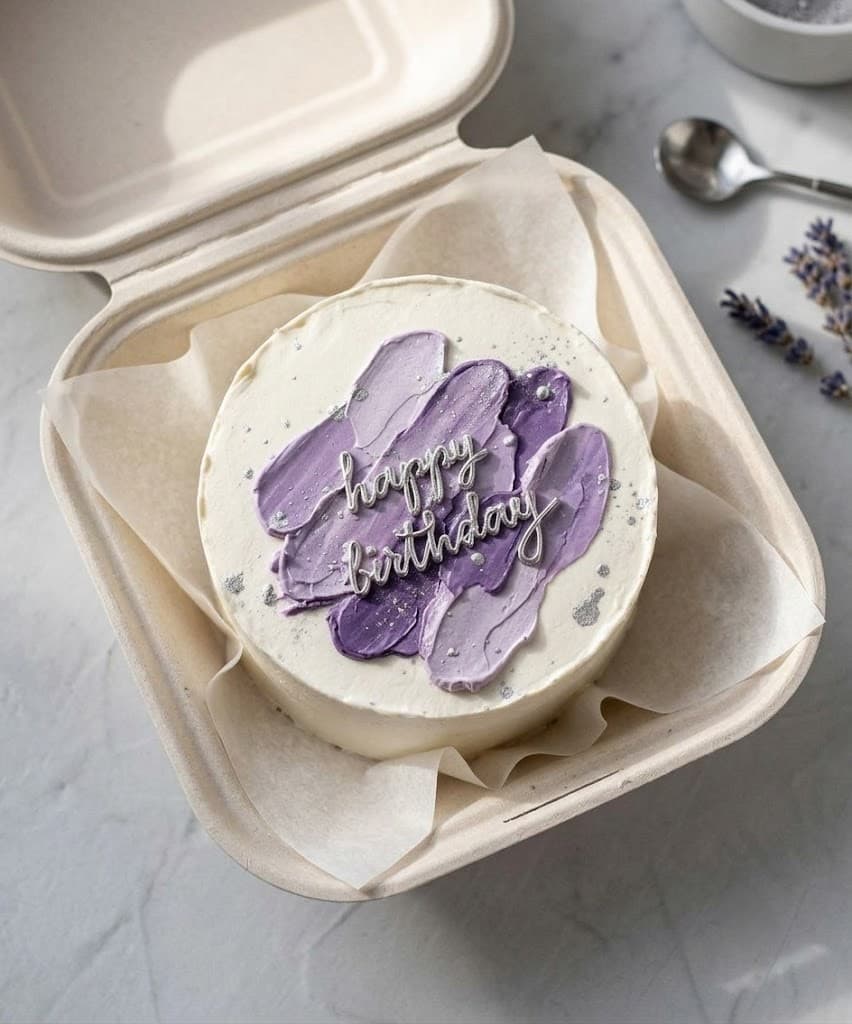 Lavender Canvas Bento Cake